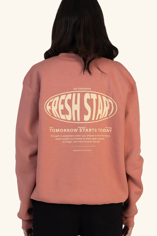 FRESH START SWEATSHIRT - PEACH