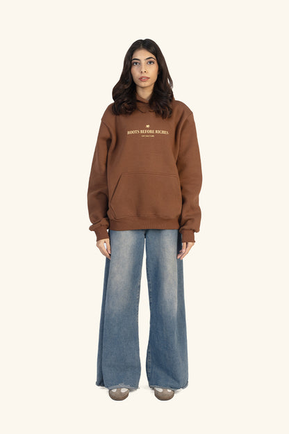 ROOTED RICHES HOODIE - BROWN
