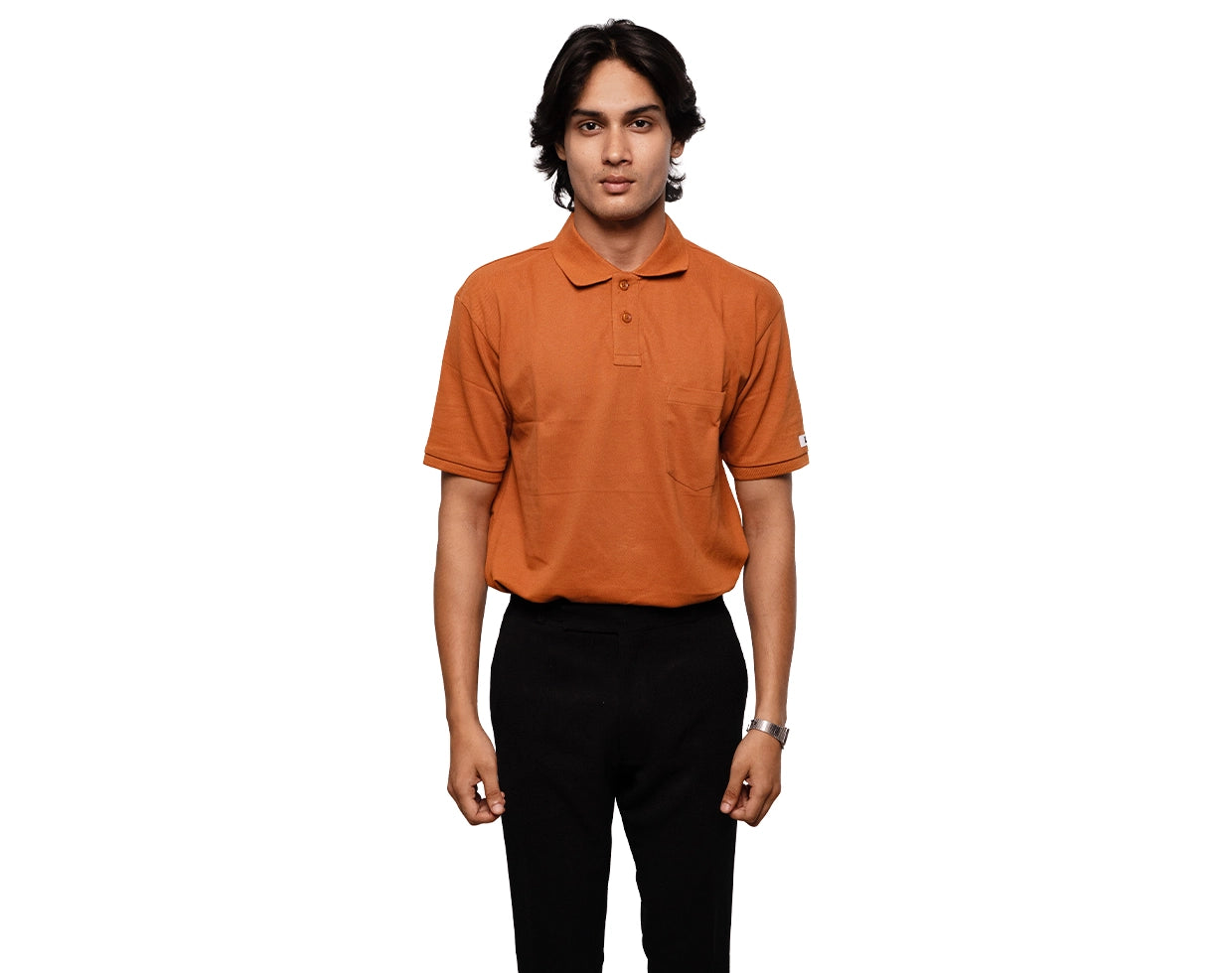 SOLID POLO SHIRT - MUSTARD REGULAR FIT
