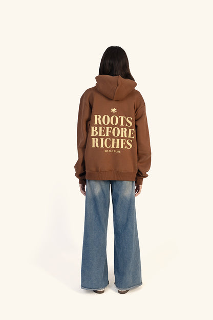 ROOTED RICHES HOODIE - BROWN