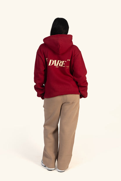 DARE HOODIE - MEHROON