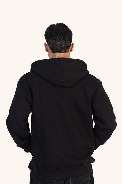TRANQUILITY ZIPPER HOODIE - BLACK