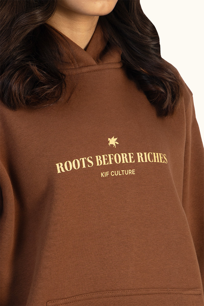 ROOTED RICHES HOODIE - BROWN