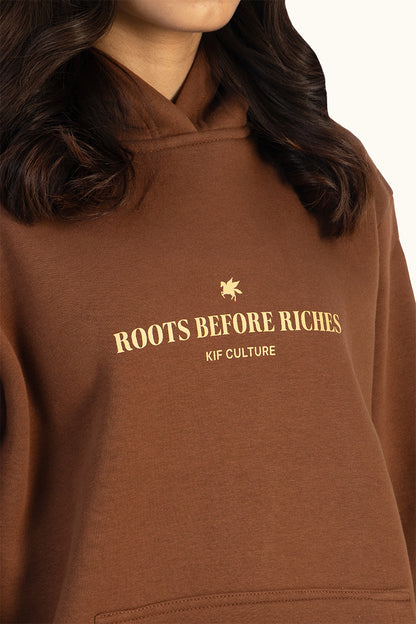 ROOTED RICHES HOODIE - BROWN