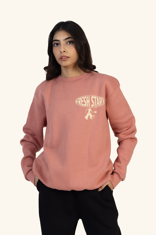 FRESH START SWEATSHIRT - PEACH
