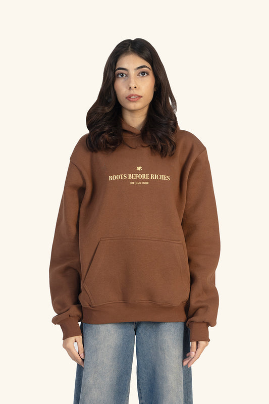 ROOTED RICHES HOODIE - BROWN